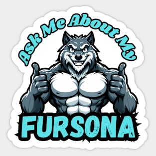 Ask Me About My Werewolf Furry Art Sticker